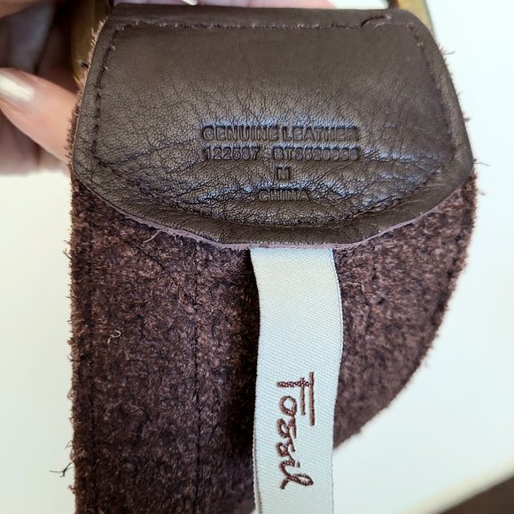 Fossil genuine leather multicolored belt with brass buckle. - Picture 5 of 9